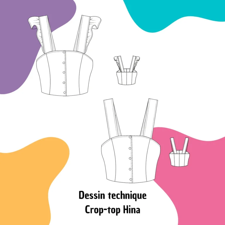 Patron crop top Hina (PDF), par Petit Patron