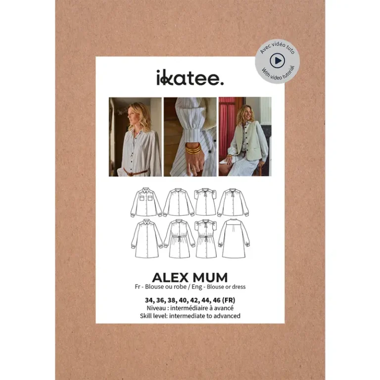 Patron blouse et robe femme ALEX MUM par Ikatee