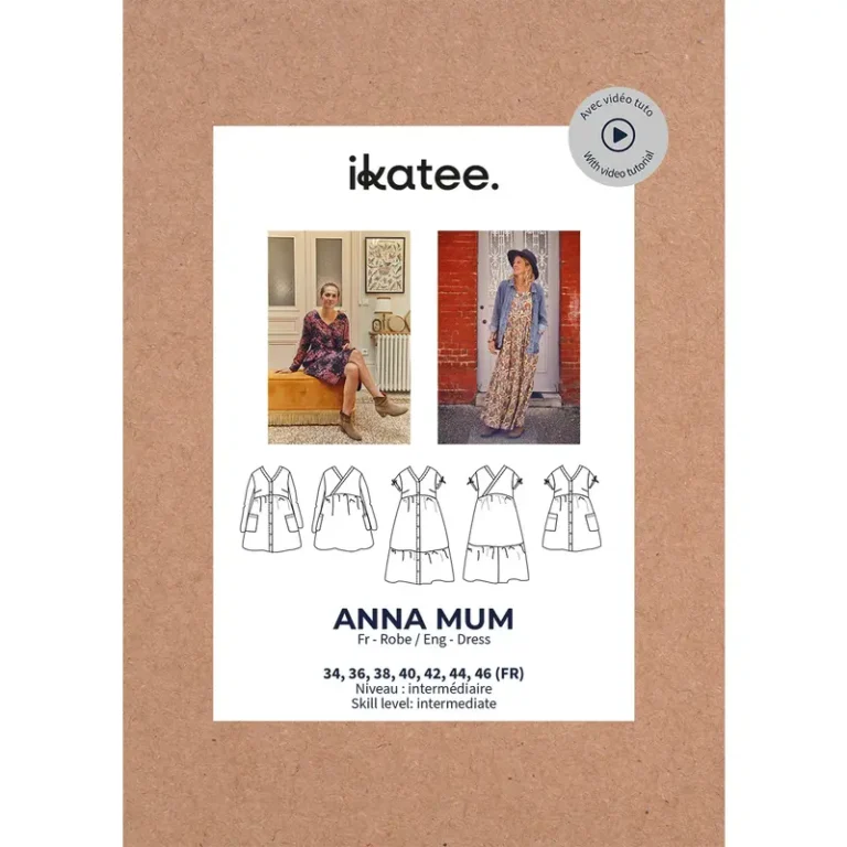 Patron robe femme ANNA MUM de Ikatee