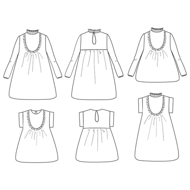 Patron blouse et robe femme IDA MUM par Ikatee