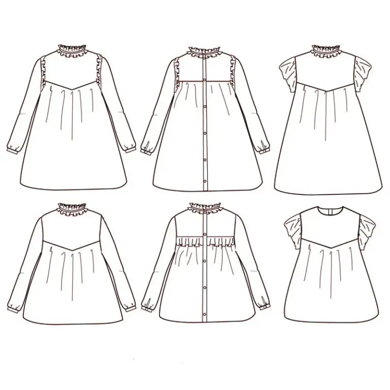 Patron blouse et robe femme LOUISE MUM par Ikatee