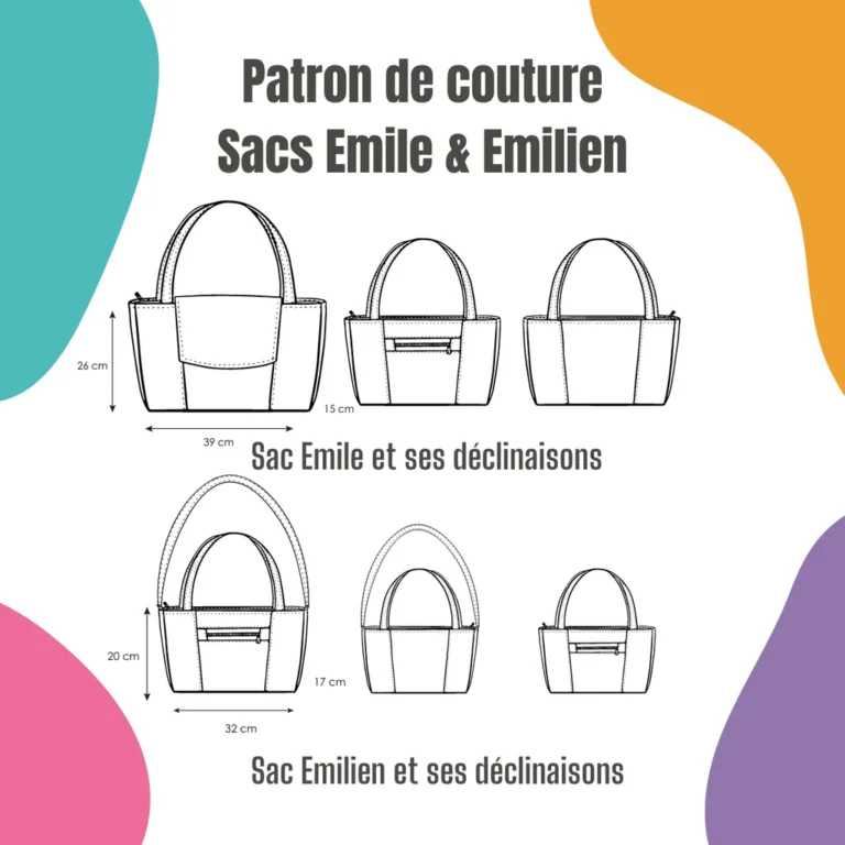 Patron Sac Emile & Emilien (PDF), par Petit Patron