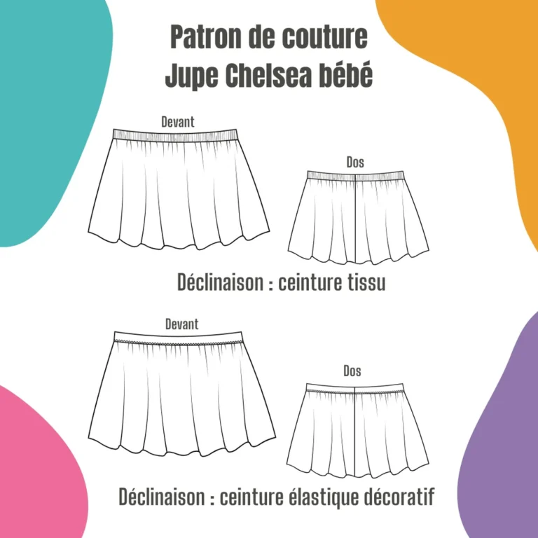 Jupe Chelsea pour bébé, par Petit Patron