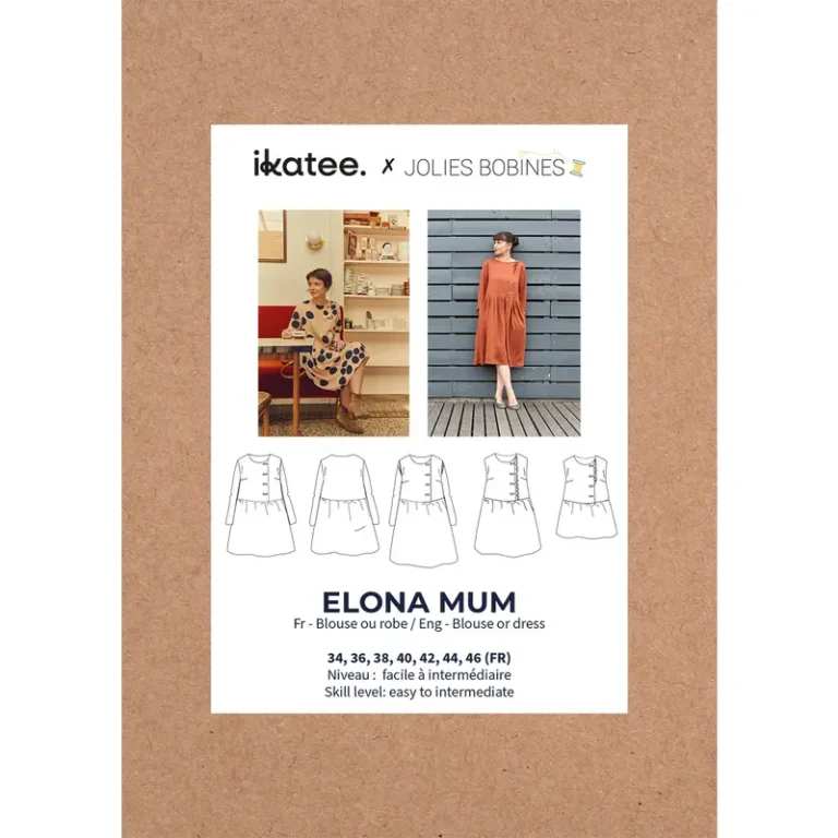 Patron blouse et robe femme ELONA MUM par Ikatee