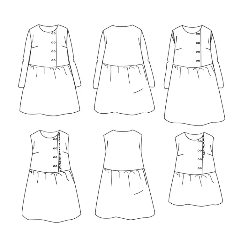 Patron blouse et robe femme ELONA MUM par Ikatee