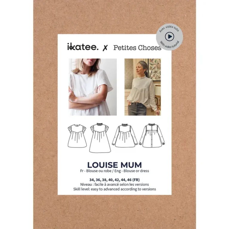 Patron blouse et robe femme LOUISE MUM par Ikatee