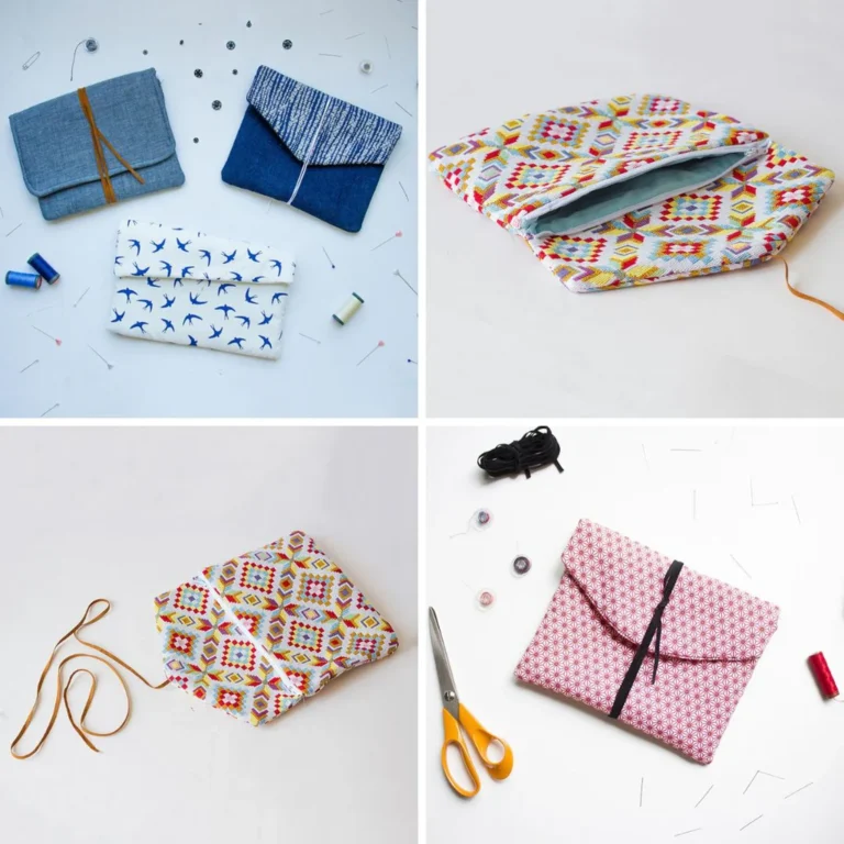 3 Patrons pour Pochettes À Rabat (PDF), par Petit Patron