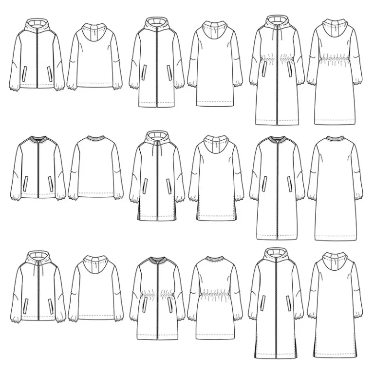 Patron parka femme QUIMPER par Ikatee