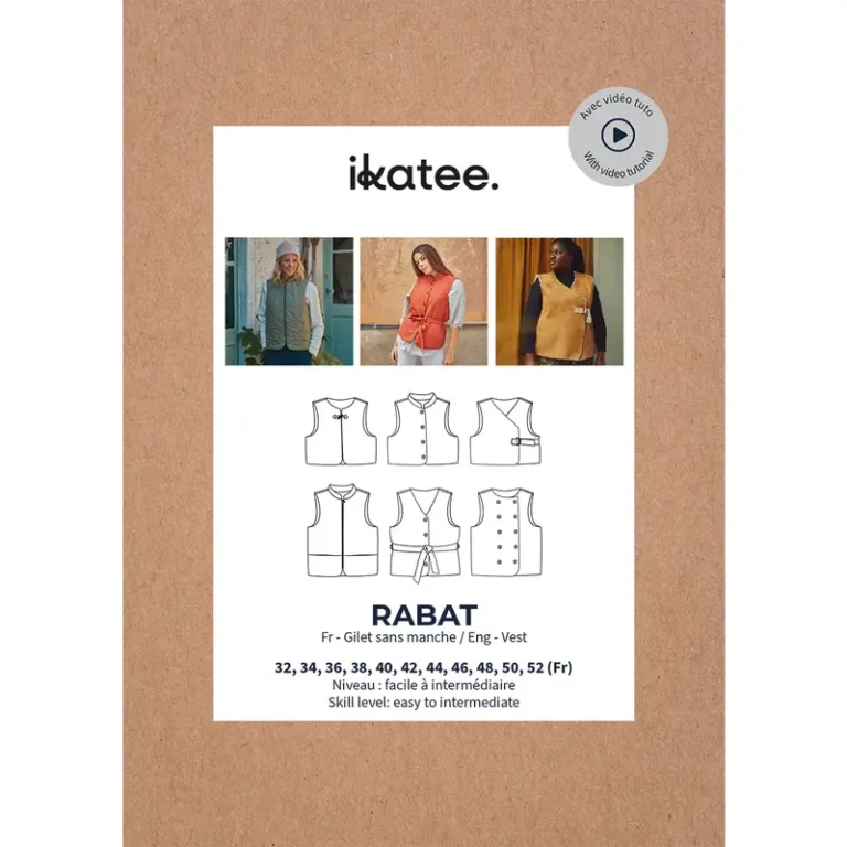 Patron gilet sans manche femme RABAT par Ikatee
