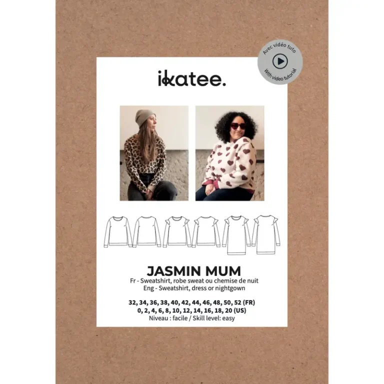 Patron sweat et robe femme JASMIN MUM par Ikatee