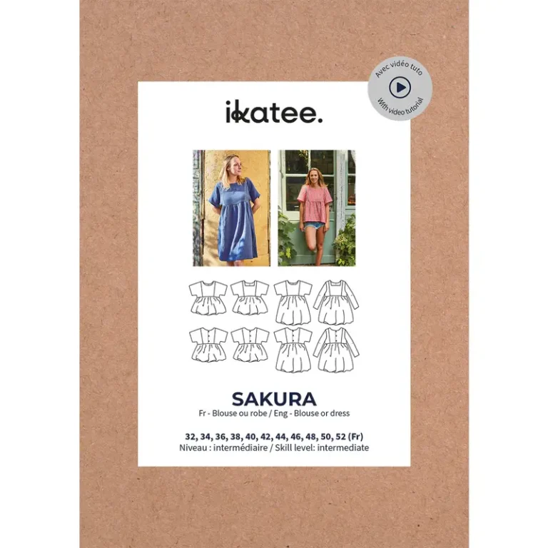 Patron blouse et robe femme SAKURA par Ikatee
