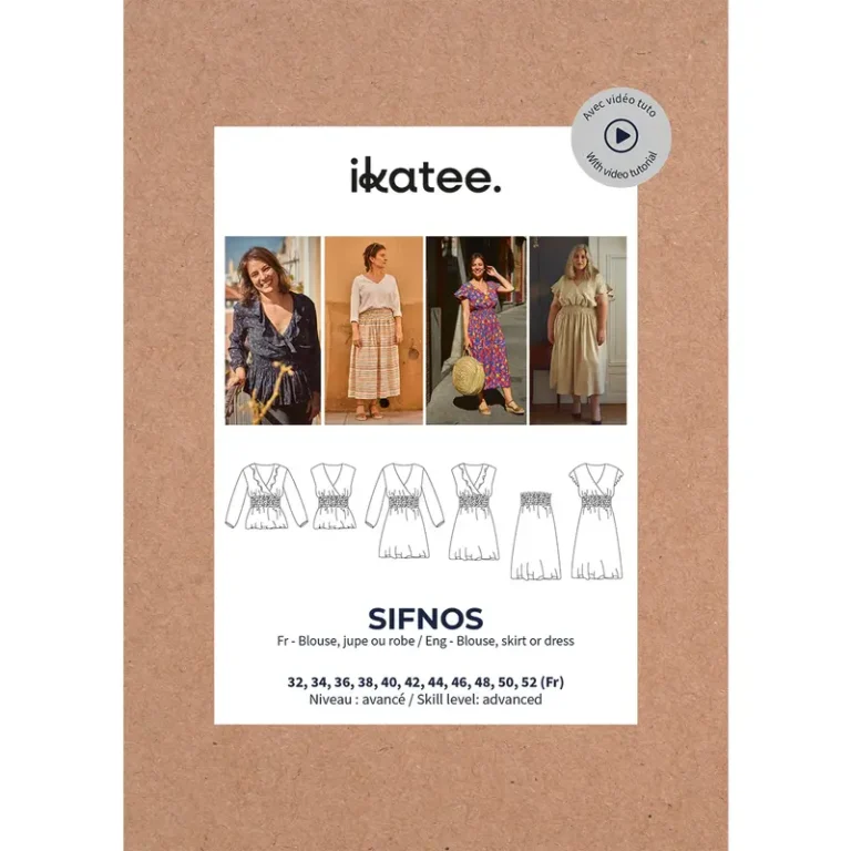 Patron blouse, robe et jupe femme SIFNOS par Ikatee