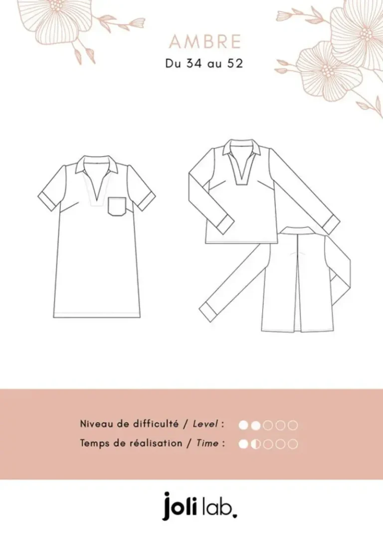 Blouse/robe Ambre - Patron Couture PDF ou Pochette par Joli Lab