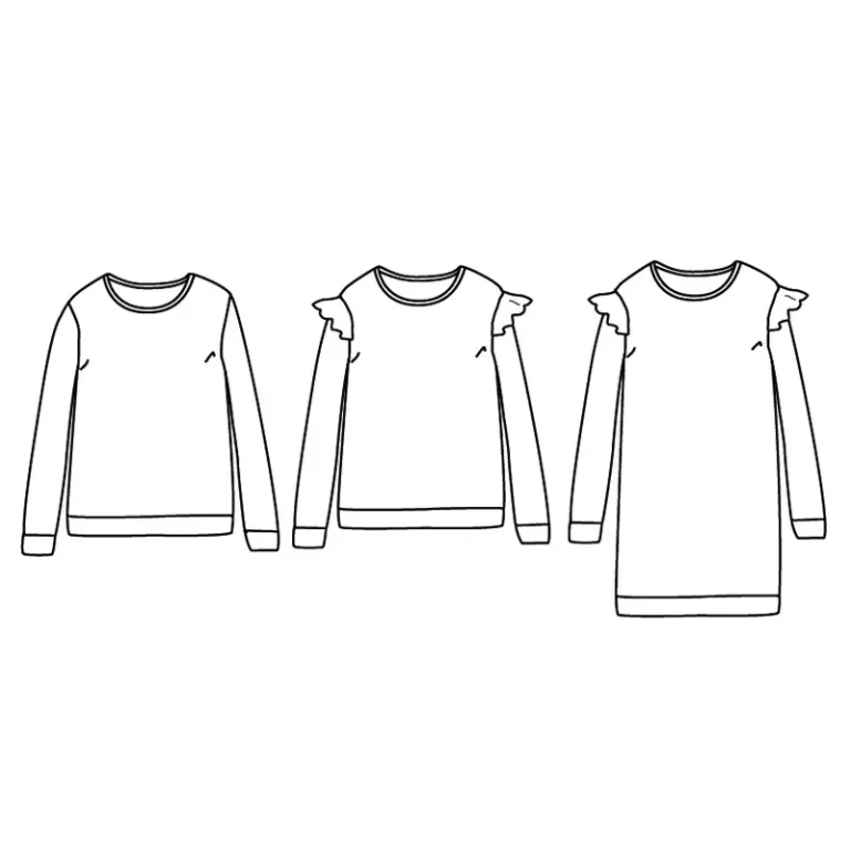 Patron sweat et robe femme JASMIN MUM par Ikatee