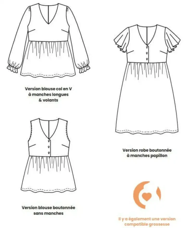 AIRELLE - La robe / blouse aux 1000 versions par Klafoutis