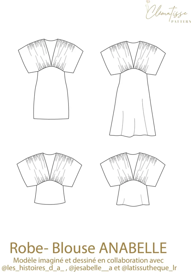 Patron de couture Robe Anabelle par Clématisse Pattern