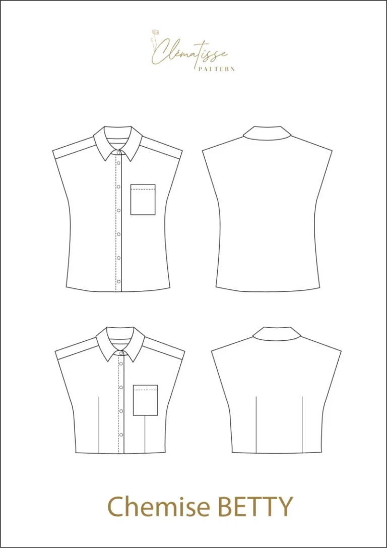 Patron chemise Betty par Clématisse Pattern