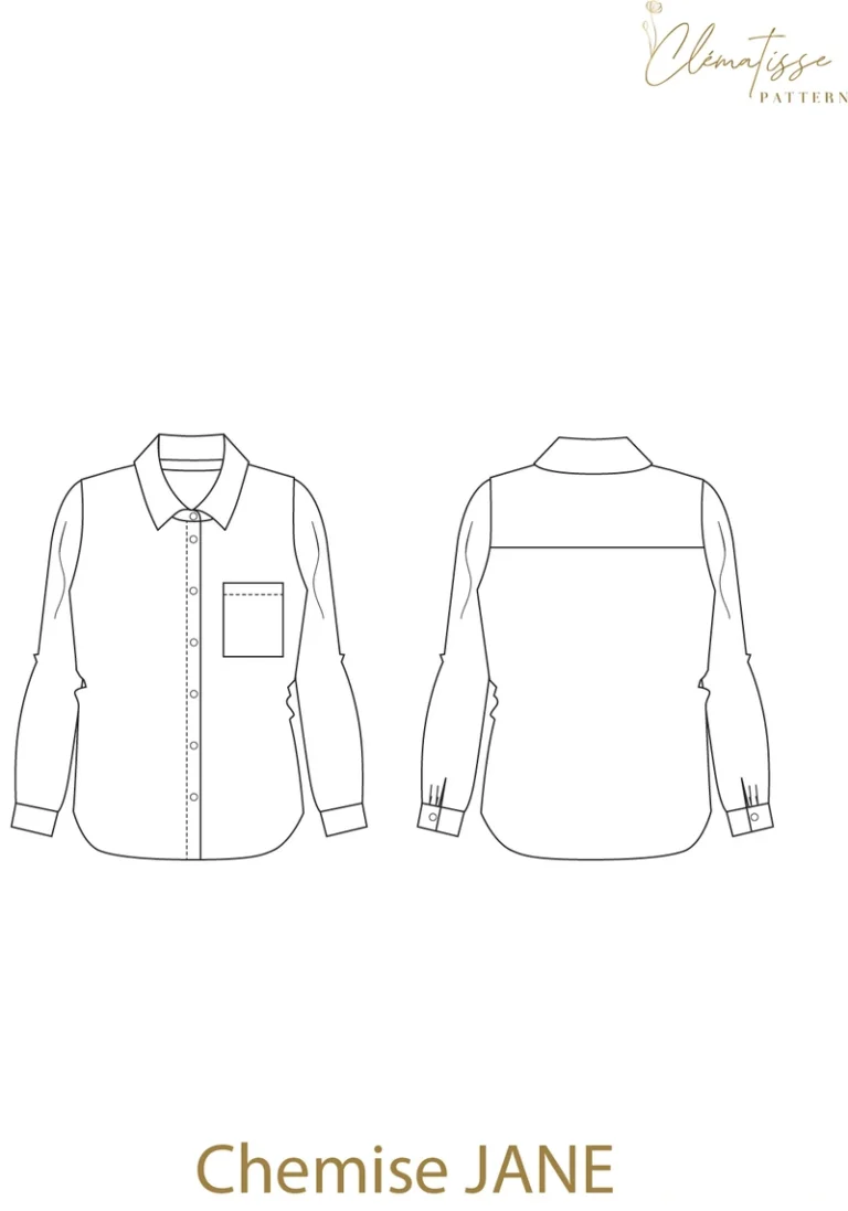 Patron chemise Jane par Clématisse Pattern