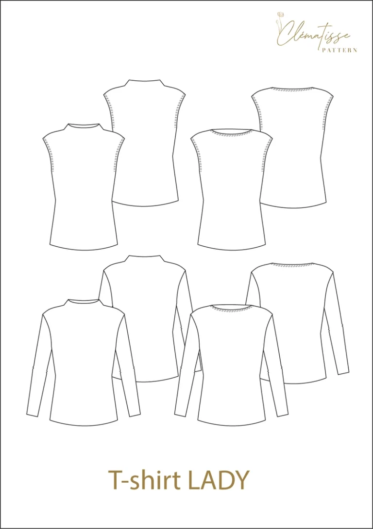 Patron T-shirt Lady par Clématisse Pattern