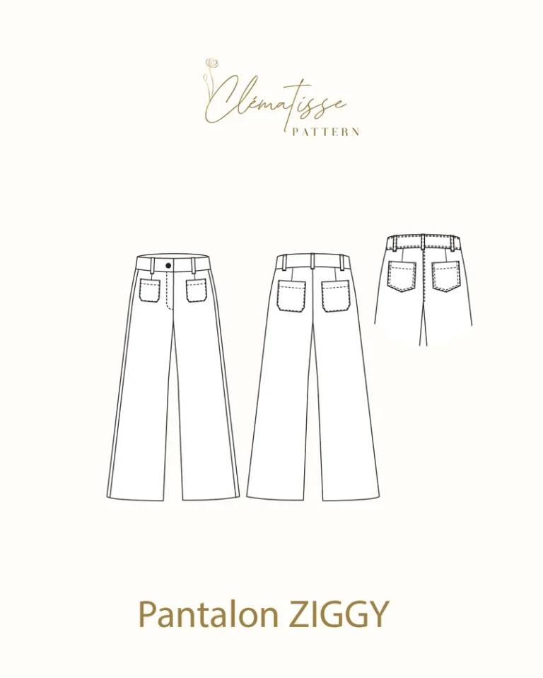 Patron pantalon Ziggy par Clématisse Pattern