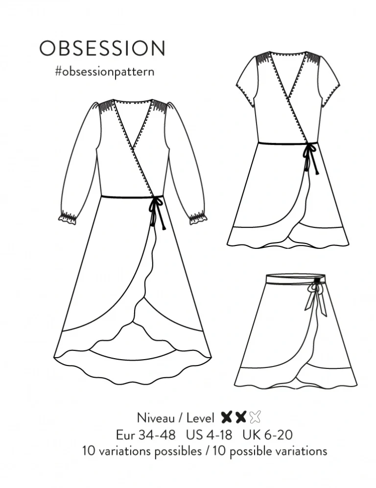 Patron de la robe et jupe Obsession, par Atelier Scämmit