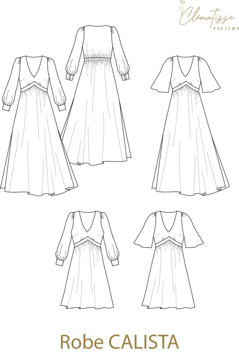 Patron robe Calista par Clématisse Pattern
