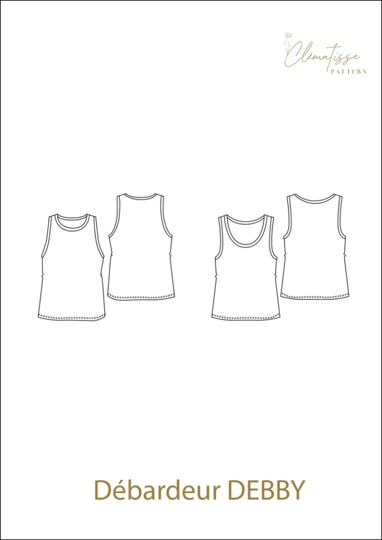 Patron du Débardeur DEBBY par Clématisse Pattern