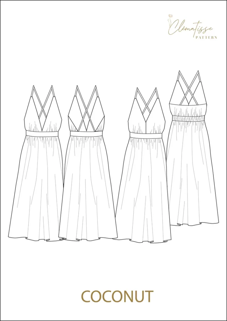 Patron robe Coconut par Clématisse Pattern