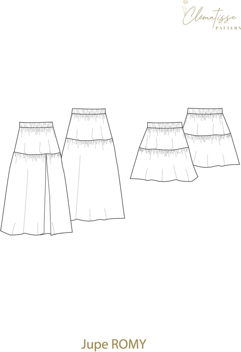 Patron de la jupe ROMY par Clématisse Pattern