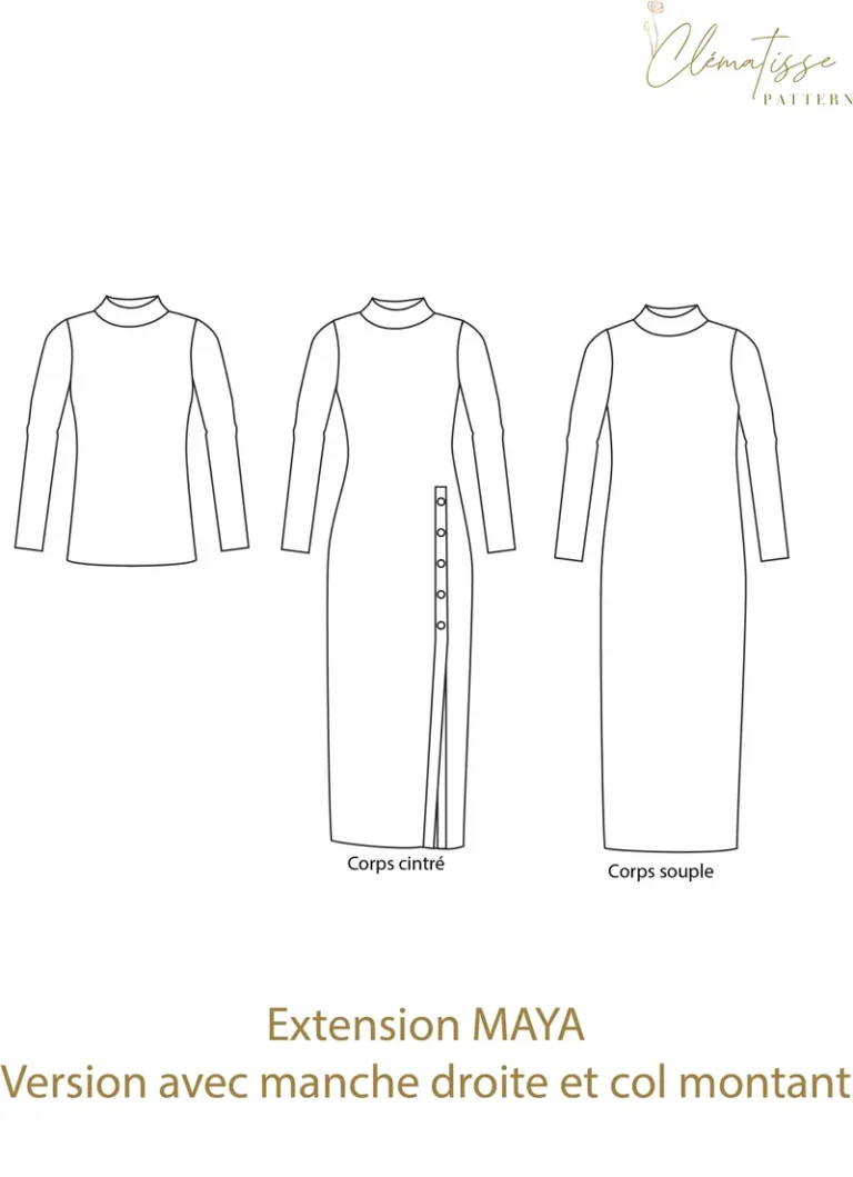 Patron pull-robe Maya par Clématisse Pattern
