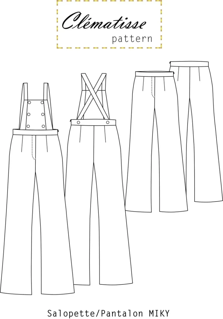Patron Pantalon / Salopette MIKY par Clématisse Pattern