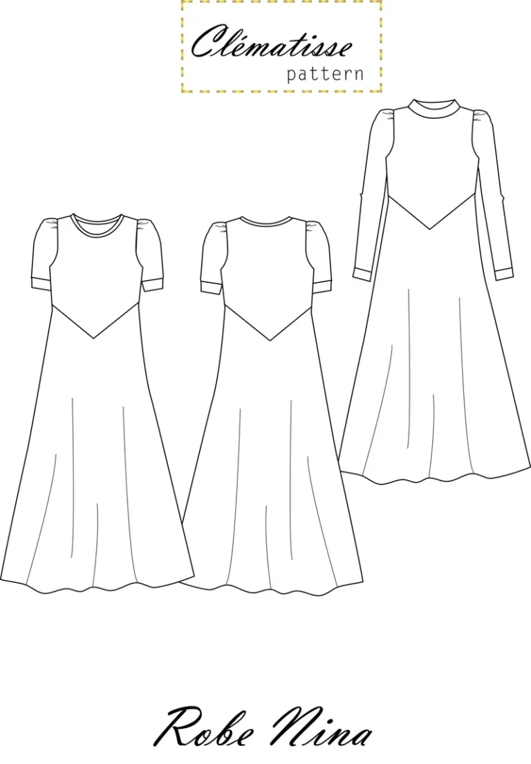 Patron PDF Robe Nina par Clématisse Pattern