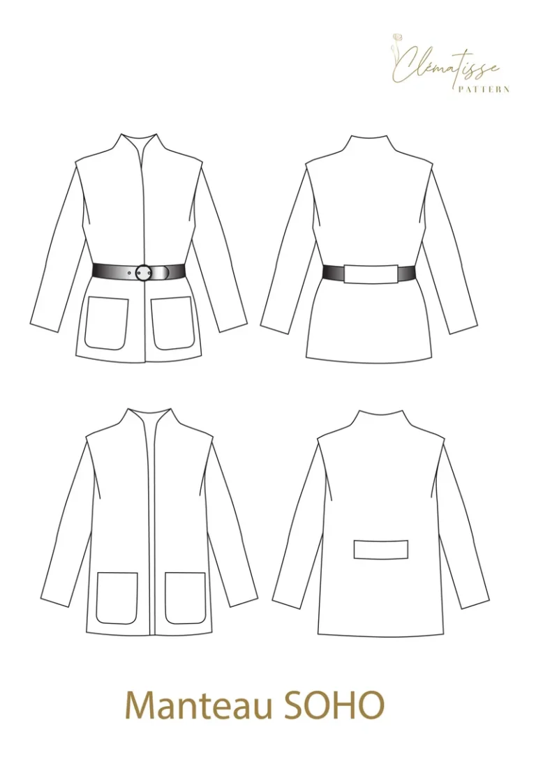 Patron Manteau Soho par Clématisse Pattern
