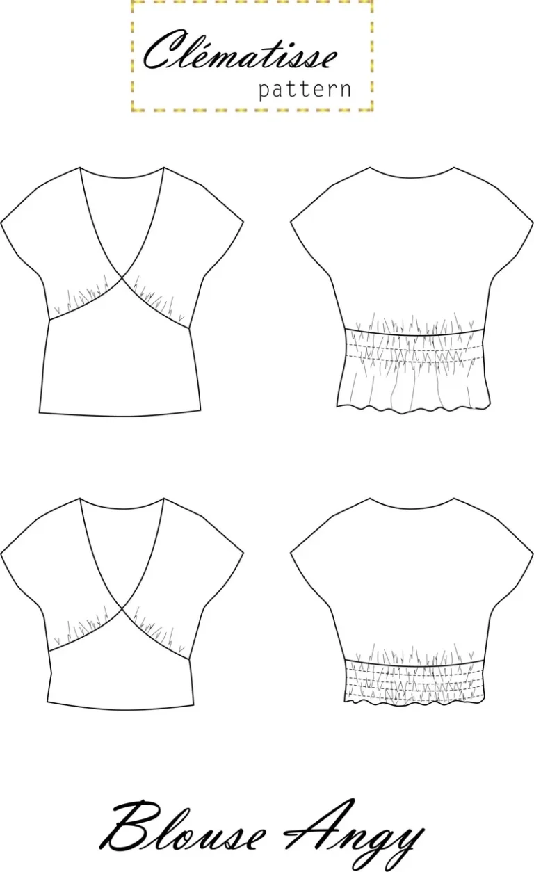 Patron PDF Blouse Angy par Clématisse Pattern