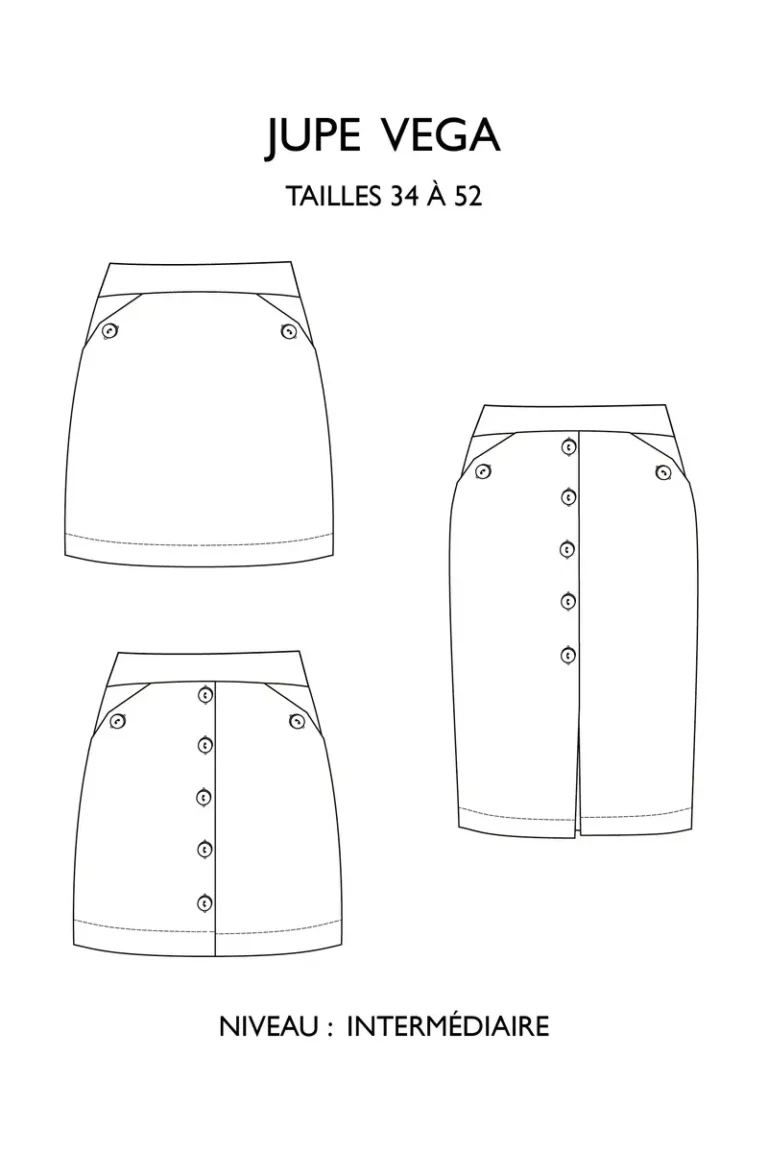 Patron Couture Jupe Vega, par Églantine & Zoé
