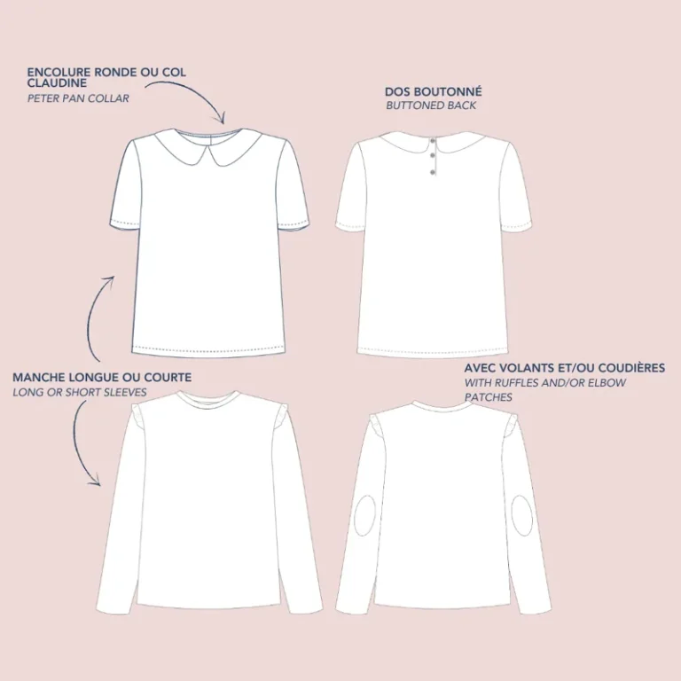 Patron de couture PETITE t-shirt Pirouette Lise Tailor