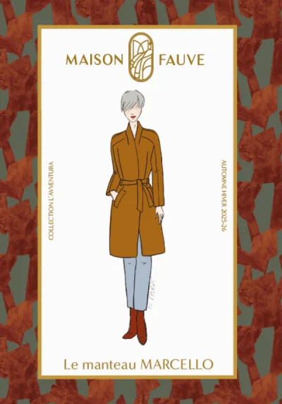 Patron couture manteau Marcello - Patron pochette par Maison Fauve