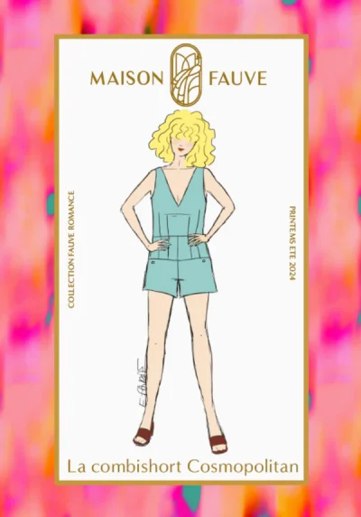 Patron couture combishort, robe Cosmopolitan par Maison Fauve