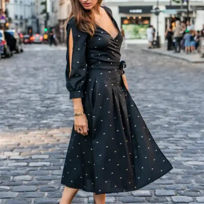 Patron couture robe portefeuille longue Tamara de Maison Fauve