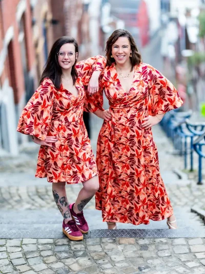 MANDARINE : la robe / blouse portefeuille par Klafoutis