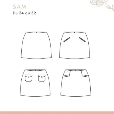 Jupe Sam - Patron Couture PDF ou Pochette par Joli Lab
