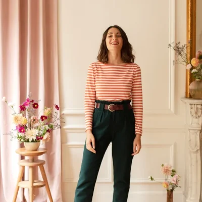 Patron de couture Pantalon Gabin Apolline Patterns — Le patron de couture du pantalon paperbag Gabin est un modèle ultra-tendance, confortable et accessible si vou — à coudre soi-même — patron de couture PDF à télécharger