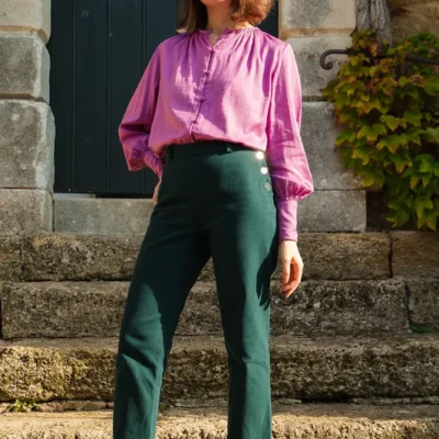 Patron de couture Pantalon Gustave Apolline Patterns — Gustave est un patron de pantalon accessible aux débutants. Il est refermé grâce à une patte de boutonnage, ce — à coudre soi-même — patron de couture PDF à télécharger