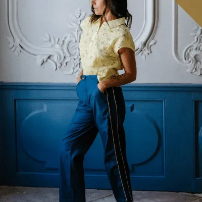 Patron de couture Pantalon Mellow Maison Fauve — Modèle Concours Instagram #concoursmellow : cousez, partagez, gagnez ! Jusqu'au 31/08 Facile à coudre, rapide — à coudre soi-même — patron PDF gratuit à télécharger