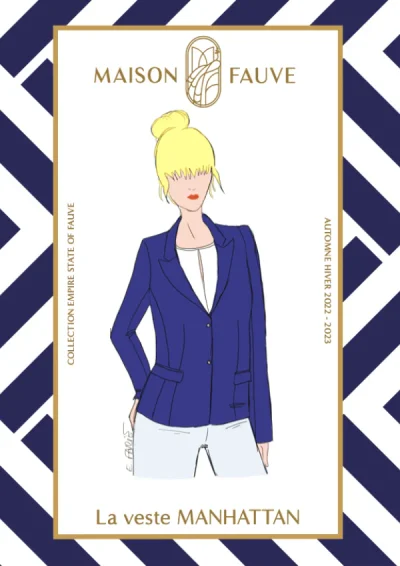 Patron couture veste blazer Manhattan de Maison Fauve