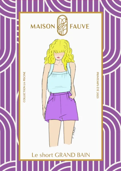 Patron couture short Grand Bain de Maison Fauve