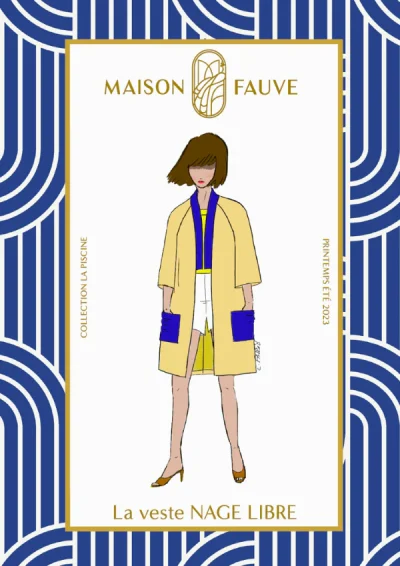 Patron couture veste Nage Libre par Maison Fauve