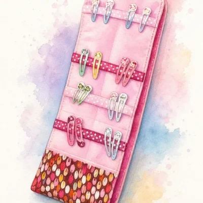 Patron de couture Pochette à Barrettes Le Papa de Jojo — à coudre soi-même — patron PDF gratuit à télécharger