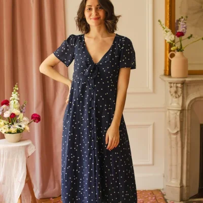 Patron de couture Robe Lapelosa Apolline Patterns — Ma vision de la robe “dolce vita”, c’est une robe légère, dans laquelle on peut avoir chaud. — à coudre soi-même — patron de couture PDF à télécharger