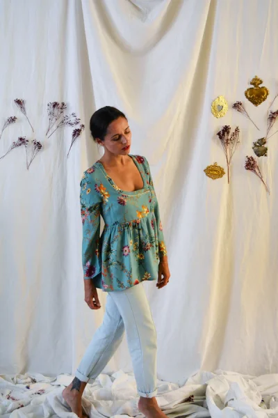 Patron couture robe, blouse encolure carrée Sybil par Maison Fauve
